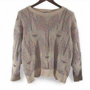 Vintage Multicolor Knit Crewneck Sweater Size Large